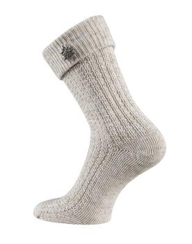 2 Paar TippTexx 24 Trachtensocken mit Edelweiß Pin
